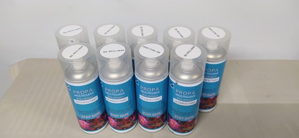 PROPA multiclean ETA- spray desinfecterend. 9 stuks. NIEUW., Enlèvement