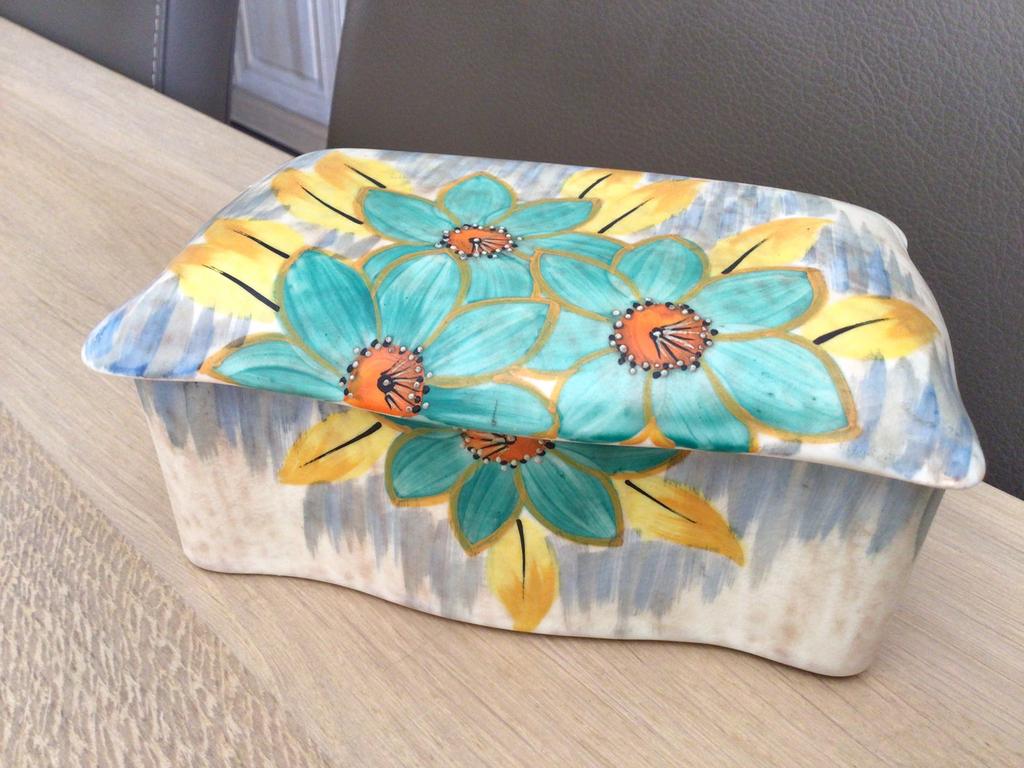 Antiek dekseldoosje Bewley pottery England, Enlèvement ou Envoi