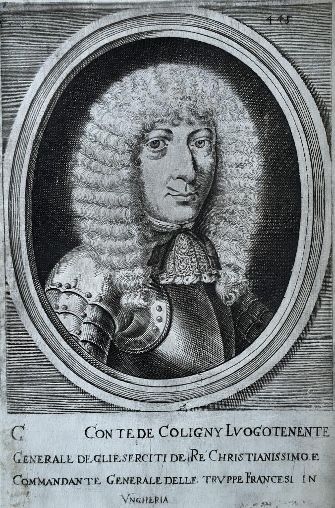 kopergravure - Jean de Coligny-Saligny (1617–1686), Ophalen of Verzenden