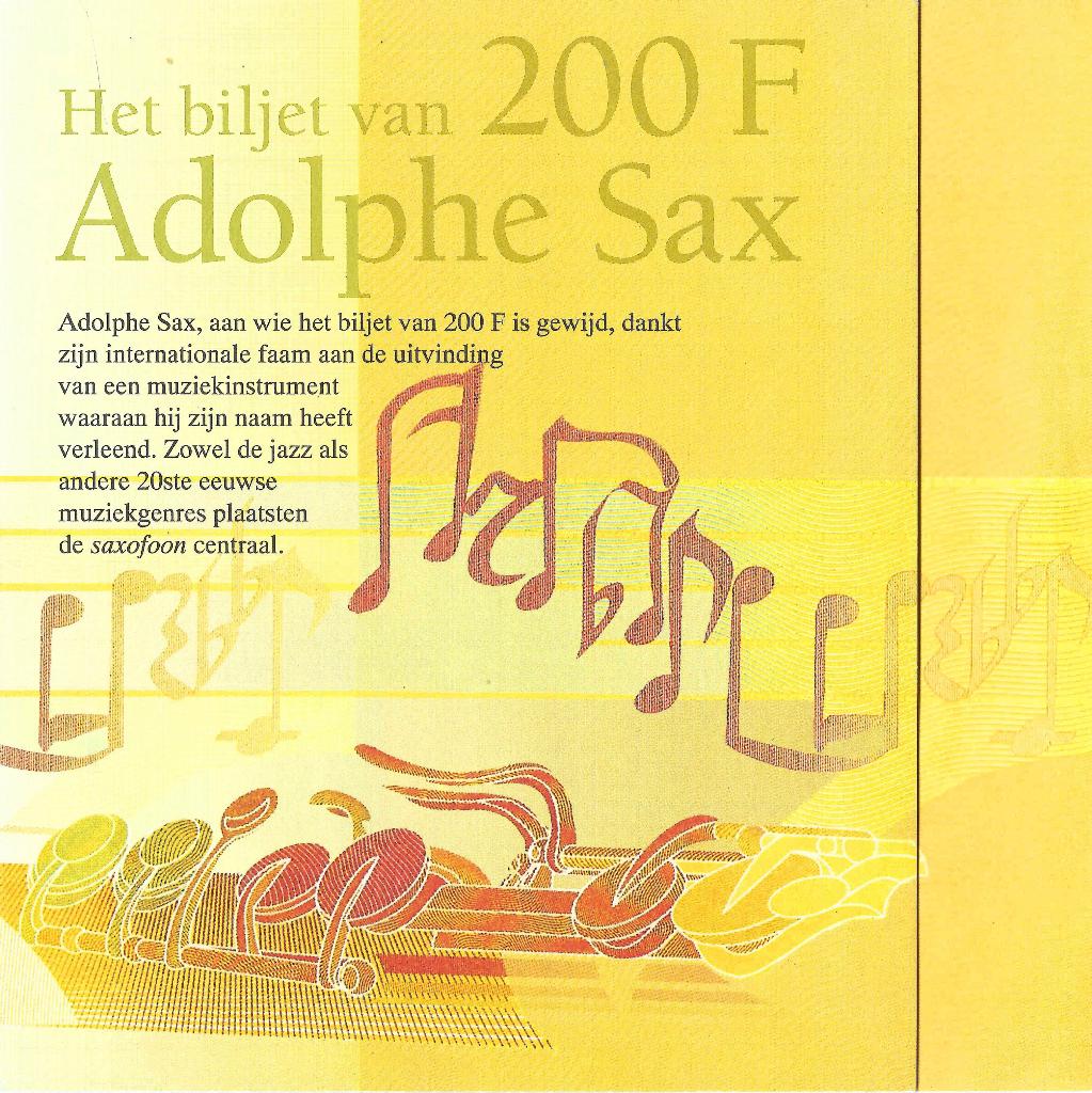 uitgiftefolders (NL) 200F Sax en 500F Magritte, Postzegels en Munten, Verzenden, België, Setje