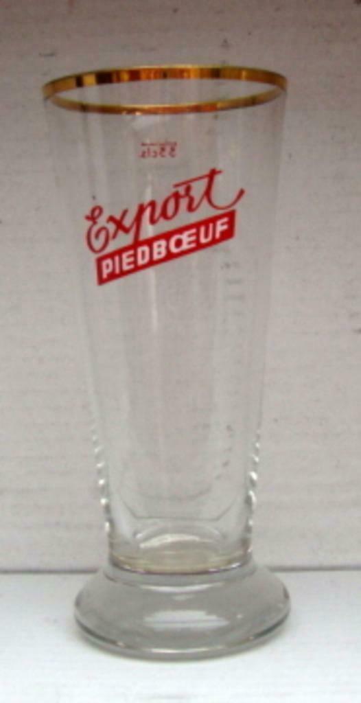 bier brouwerij glas Brasserie Piedboeuf export in Jupille-su, Collections, Enlèvement ou Envoi, Comme neuf, Verre à bière