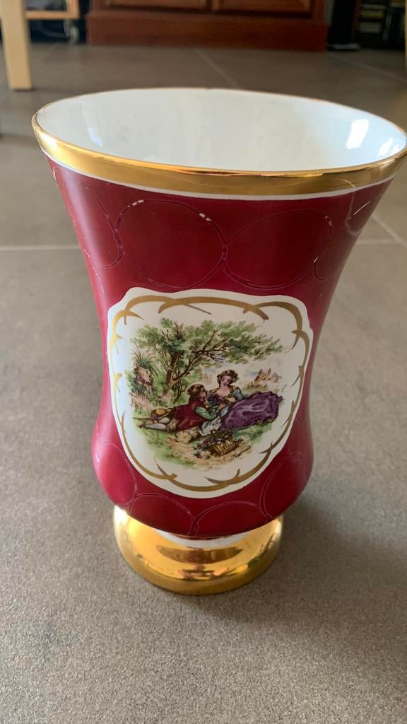 Vaas 20,5cm Porcelaine de Bruxelles, Antiek en Kunst, Ophalen of Verzenden