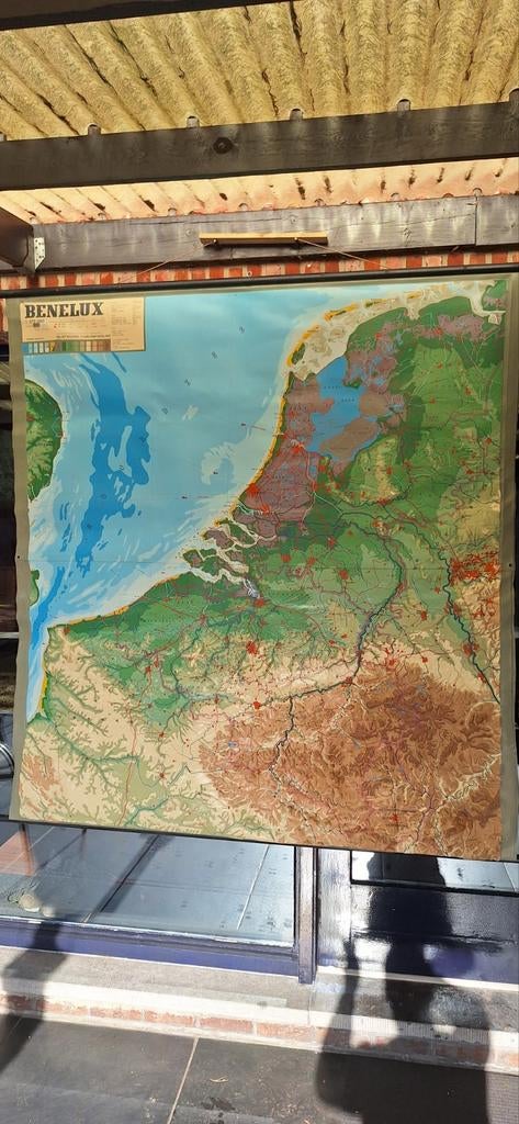 Schoolkaart belgie nederland, Antiek en Kunst, Antiek | Schoolplaten, Ophalen