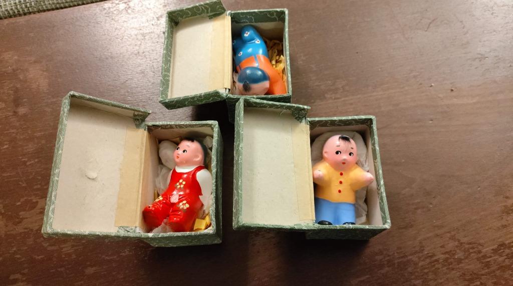 3 figurines en argile chinoise Zhang dans leur boîte d'origi, Enlèvement ou Envoi, Utilisé