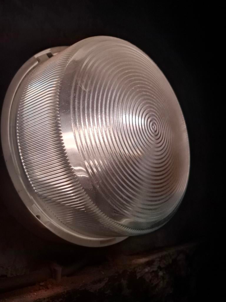 Vintage lamp glas uniek, Ophalen, Glas