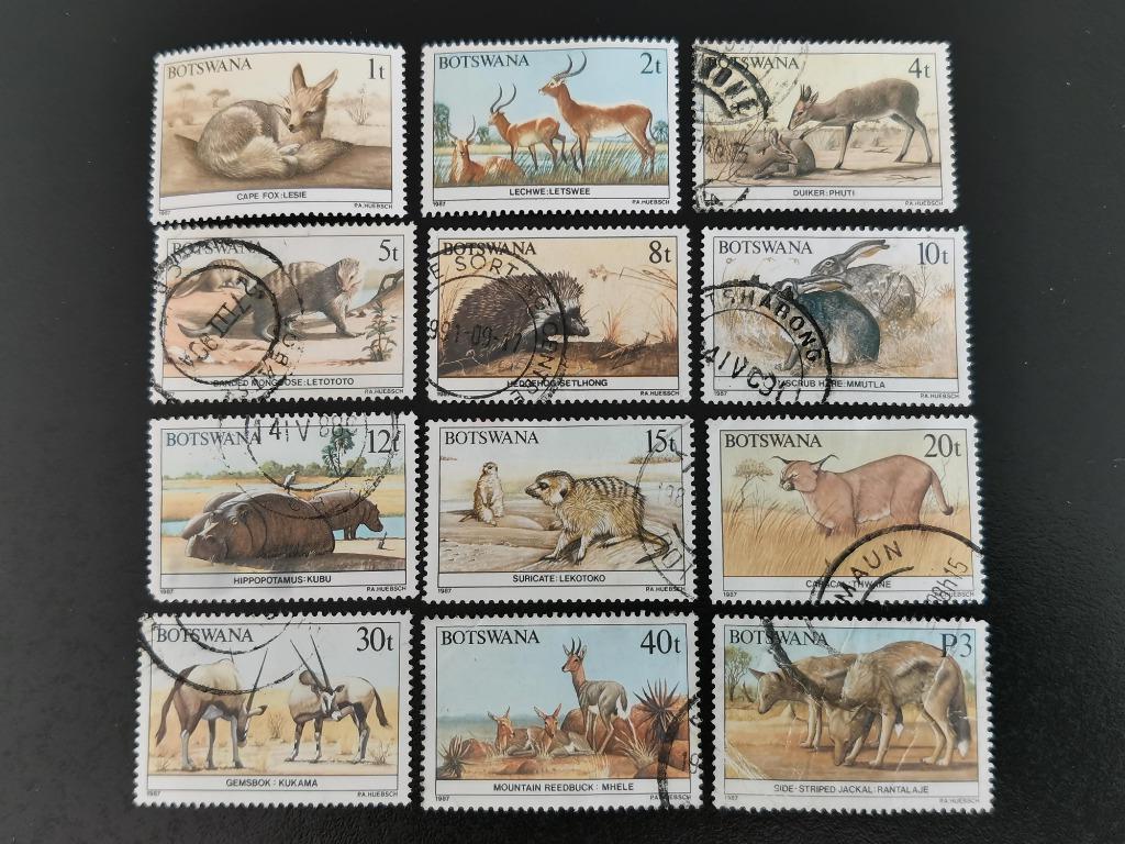 Botswana 1987 - animaux sauvages, Enlèvement ou Envoi, Autres pays, Affranchi