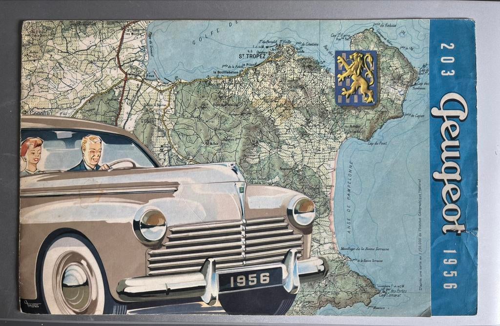 Brochure française originale de la Peugeot 203, Livres, Autos | Brochures & Magazines, Envoi