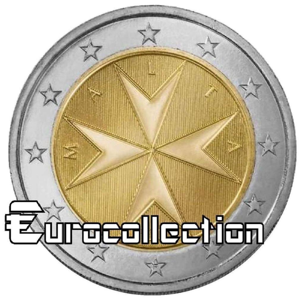 2 EUROS MALTE 2008 OU 2010 OU 2015, Enlèvement, Malte, 2 euros, Monnaie en vrac