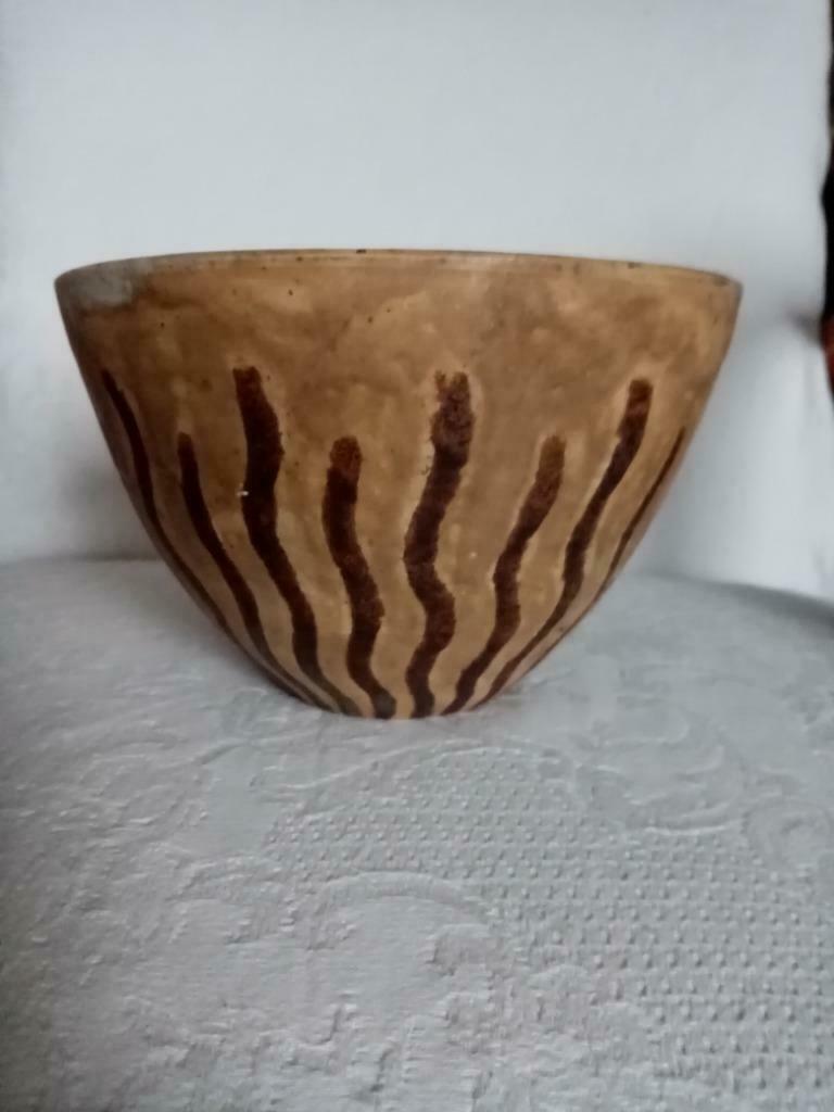 Vase/bol en grès art déco tardive crée par Pierre .Greber 50, Enlèvement ou Envoi
