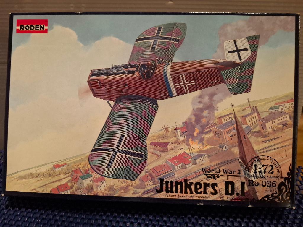 RODEN Junkers D.1 vliegtuigmodel korte versie 1/72 036, Ophalen of Verzenden, Vliegtuig