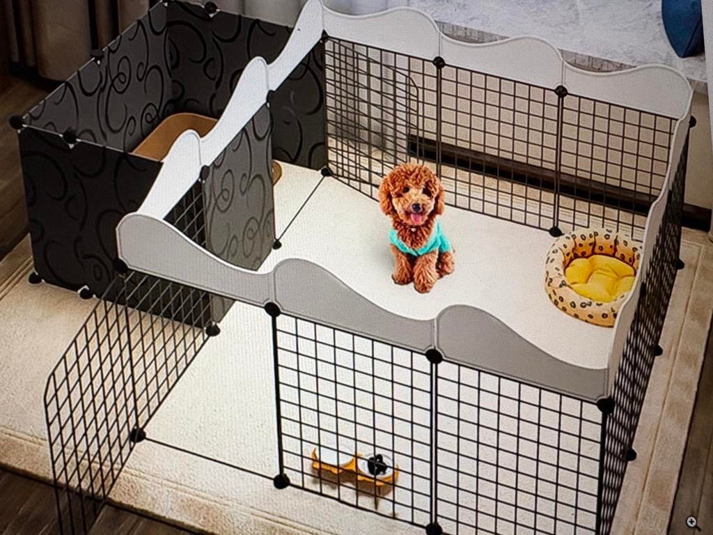 Parc pliable pour chien avec coin panier, Enlèvement ou Envoi, Comme neuf