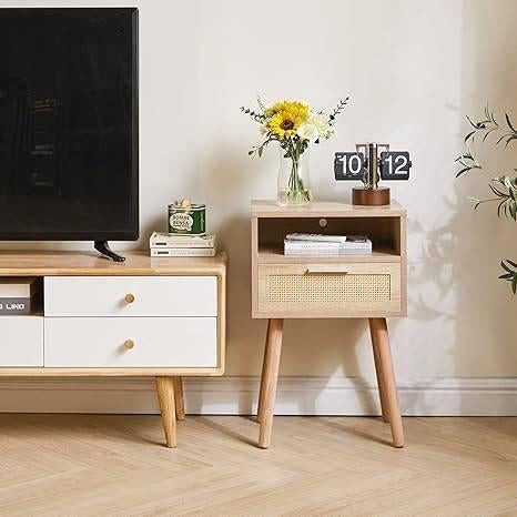 nachtkastje met lade | Rotan | GRATIS LEVERING, -, Verzenden, -, Nieuw