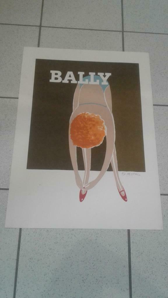 affiche Baly, schoenen, getekend Fix Masseau 1985, Verzamelen, Verzenden, Zo goed als nieuw