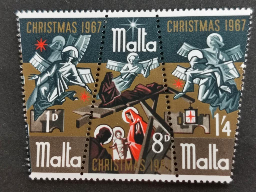 Malta 1967 - Kerstmis - triptiek **, Ophalen of Verzenden, Malta, Postfris