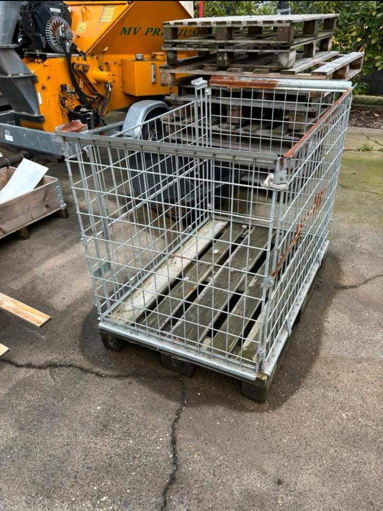 Galva stapelkrat op europallet verzinkt staal met deurtje, Ophalen
