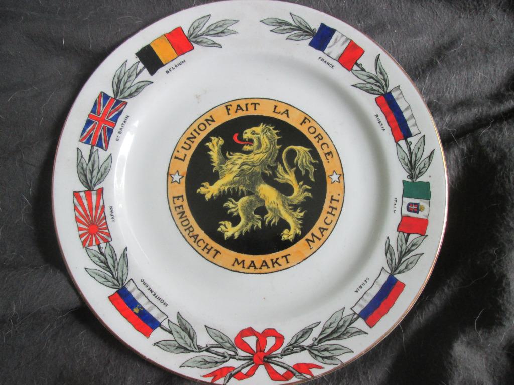 Belgisch wandbord de Geallieerden uit WO1 bord is uit 1916, Enlèvement ou Envoi