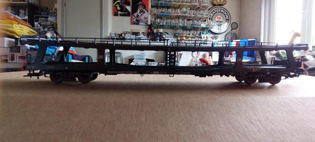 H0LK 0204 FLEISCHMANN TRANSPORT DE VOITURES VIDE 1/87, Fleischmann, Wagon, Comme neuf, Courant continu