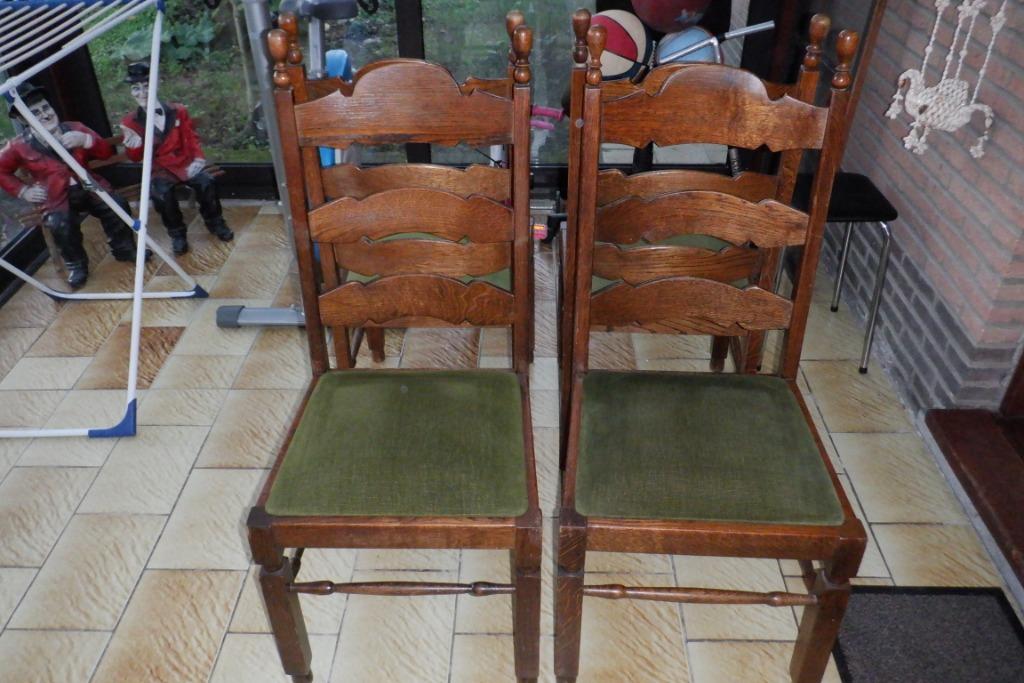 eiken vintage stoelen, Enlèvement, Comme neuf