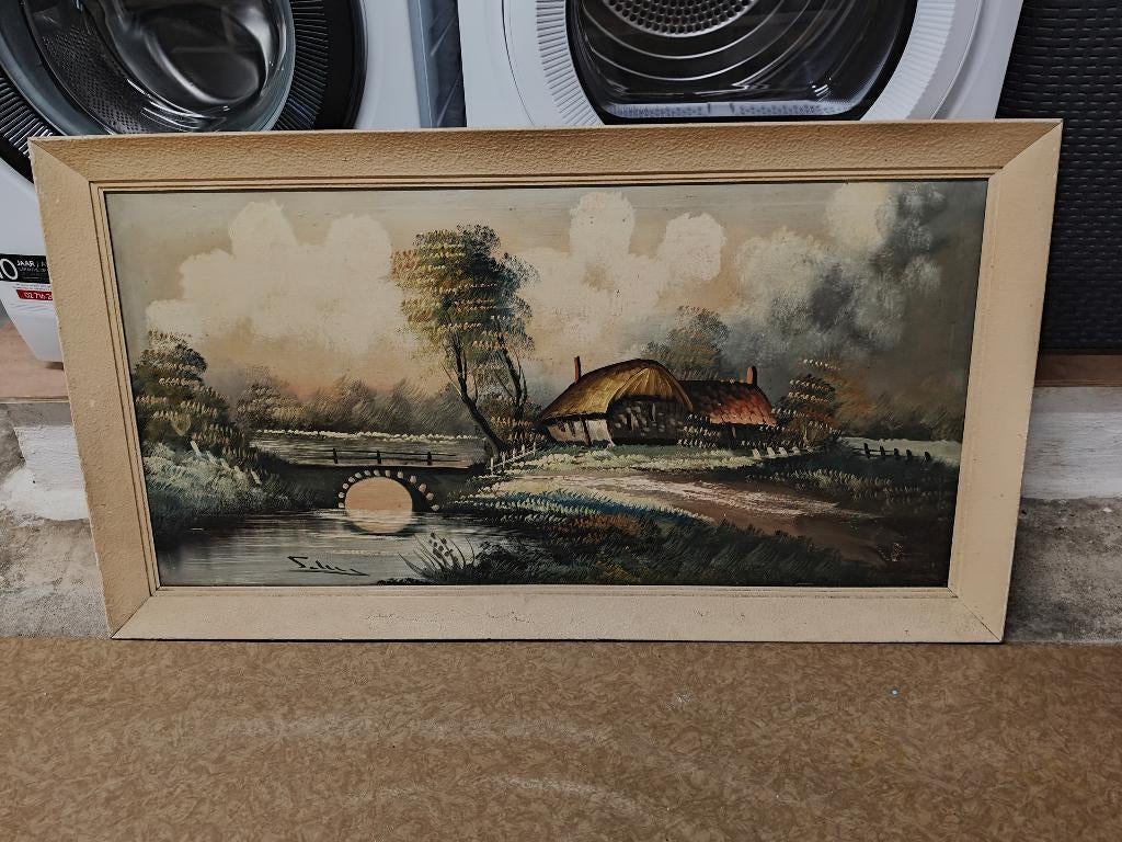 Groot schilderij op doek, Ophalen