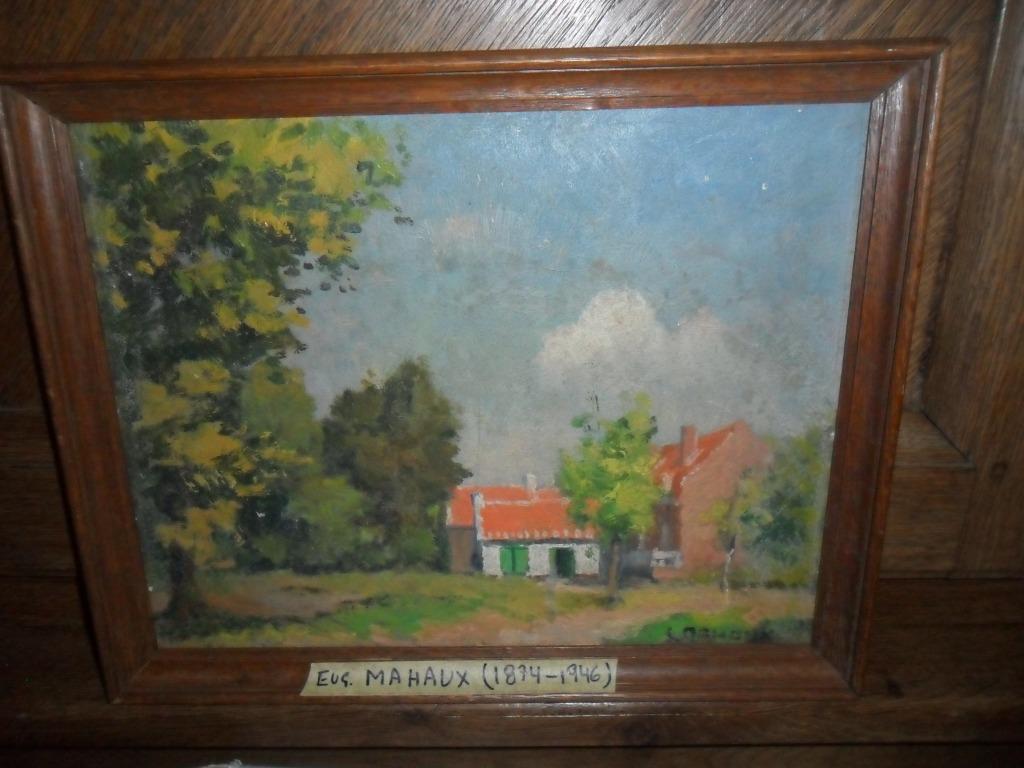 Olieverf op paneel door Eugène Mahaux (1874-1946), Antiek en Kunst, Ophalen of Verzenden