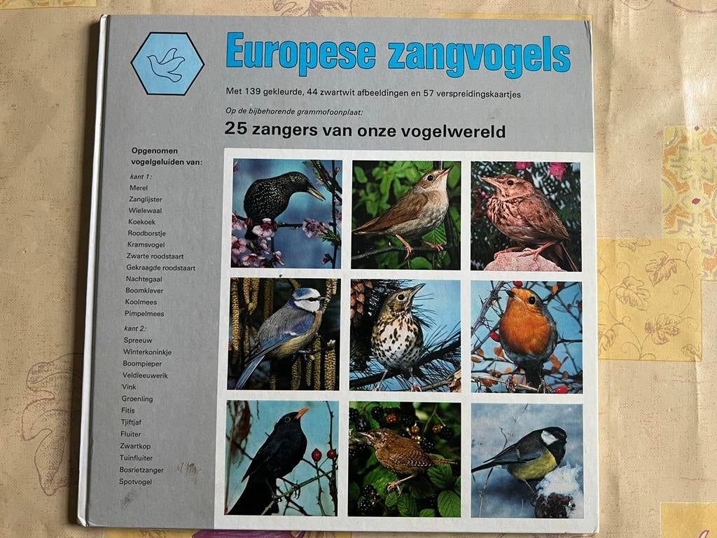LP + boek 25 Zangers Van Onze Vogelwereld, Ophalen of Verzenden, Gebruikt