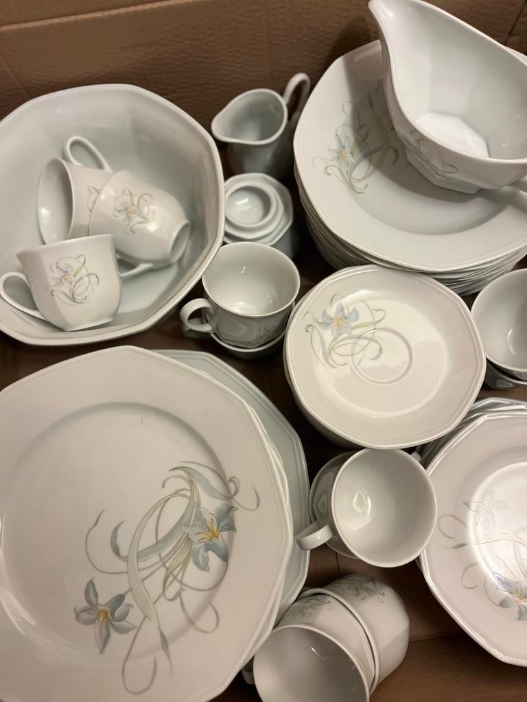 Servies Porcelaine de Sologne, Huis en Inrichting, Ophalen, Zo goed als nieuw, Overige stijlen, Porselein