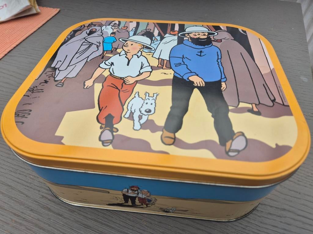 Kuifje 2 originele blikken dozen in nieuwstaat., Enlèvement ou Envoi, Comme neuf