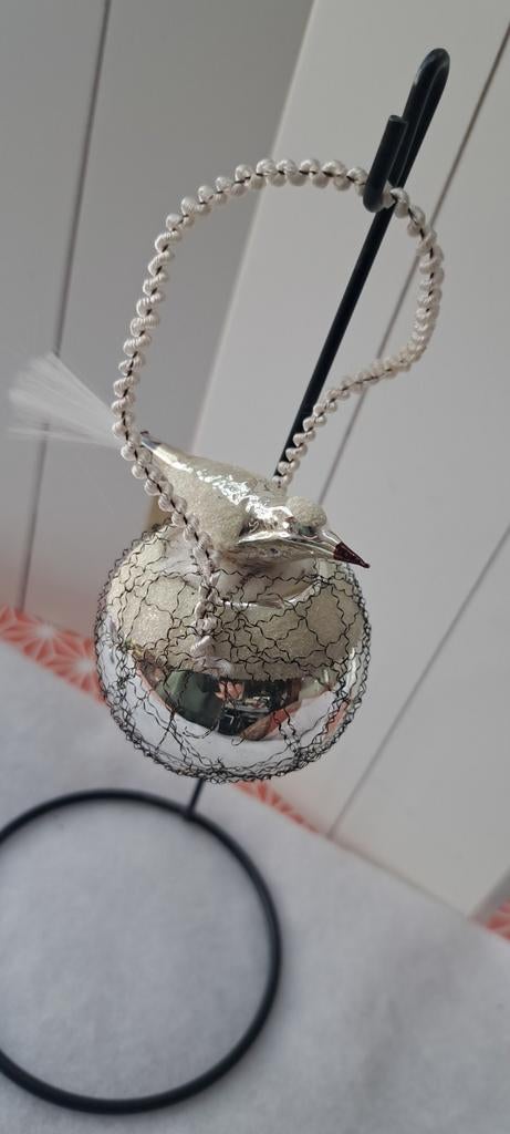 Vogel op nest zeldzame antieke kersthanglamp, Diversen, Ophalen of Verzenden
