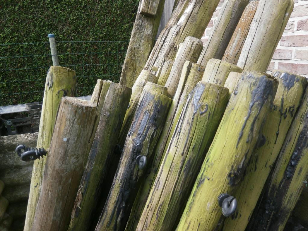 houten palen, Ophalen, Gebruikt, 180 tot 250 cm, Palen