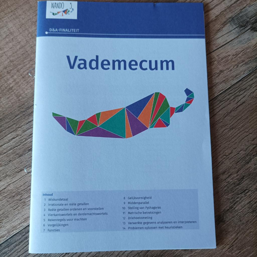 Nando 3 Vademecum D&A-finaliteit Nieuw, Boeken, Ophalen, Nieuw, ASO, Wiskunde A