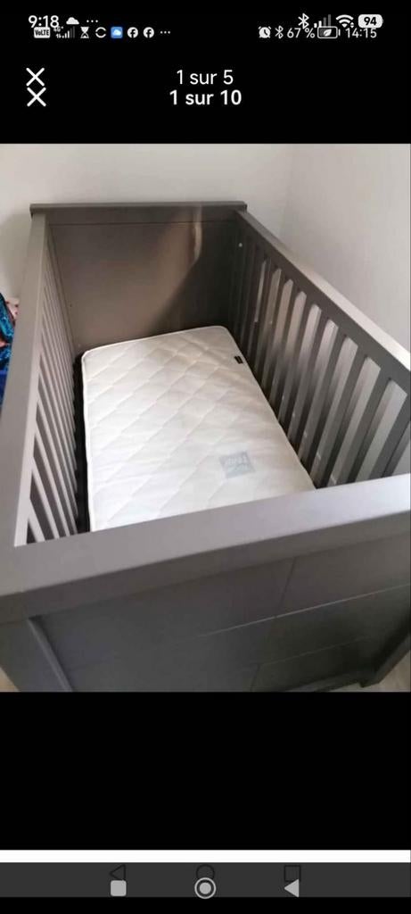 Lit bébé quax 140x70cm, matelas et couette inclus!, Enfants & Bébés, Berceaux & Lits, Enlèvement, Lit
