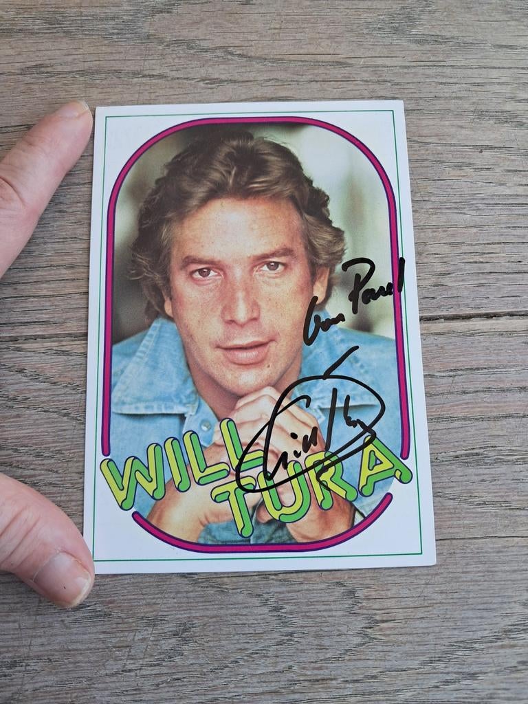 Ondergetekende kaart van Will Tura, 1982, Verzamelen, Ophalen of Verzenden, Zo goed als nieuw