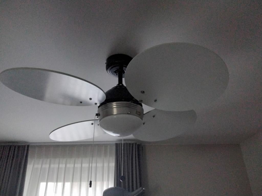 plafondlamp ventilator jan de bouvrie, Ophalen