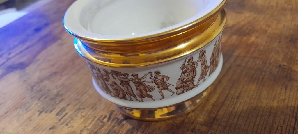 Kleine vergulde florentijnse pot met de hand genummerd Itali, Antiek en Kunst, Ophalen of Verzenden