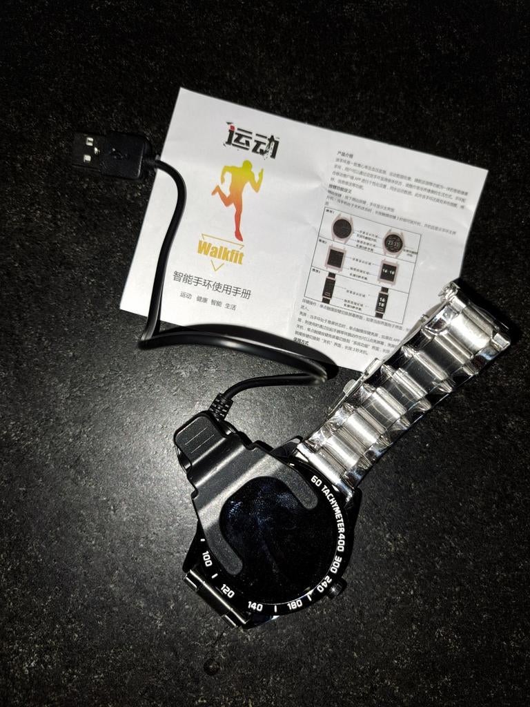 Smartwatch heren, Handtassen en Accessoires, Ophalen of Verzenden, Zo goed als nieuw, Polshorloge