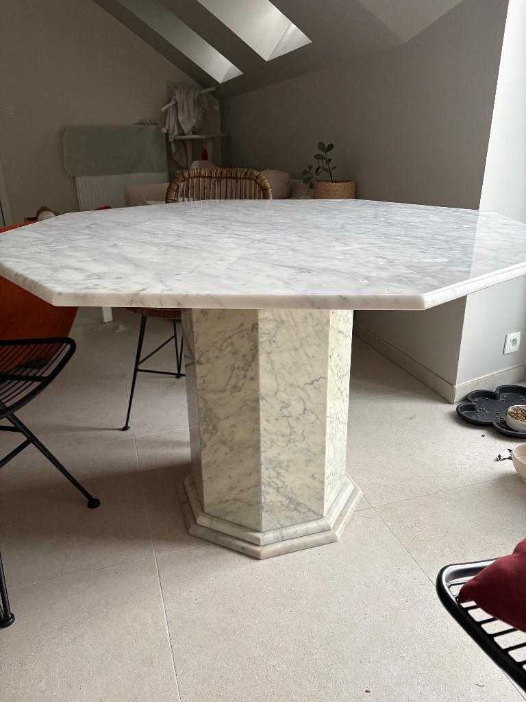 Table à manger en marbre - octogonale, 100 à 150 cm, Quatre personnes, 100 à 150 cm, Enlèvement
