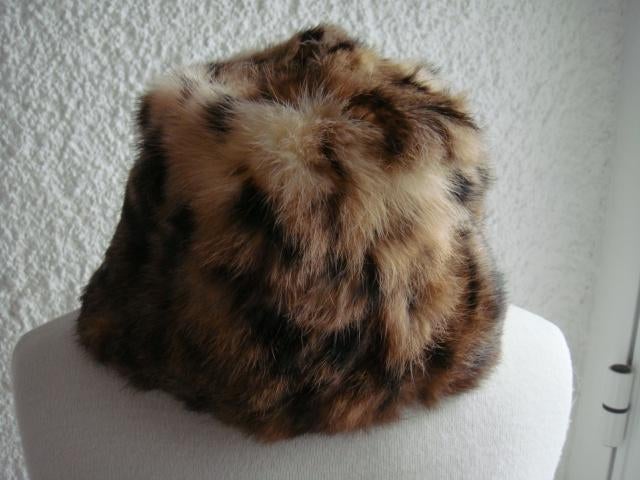 TOQUE "Fourrure". Beige / brune. Vintage, Kleding | Dames, Mutsen, Sjaals en Handschoenen, Gedragen, Muts, Verzenden