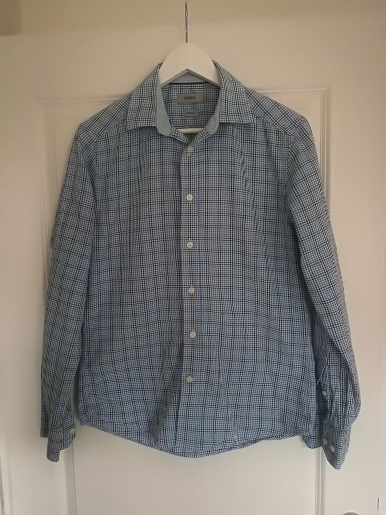 Herenhemd (Mexx, maat S), Kleding | Heren, Overhemden, Mexx, Blauw, Gedragen, Halswijdte 39/40 (M)