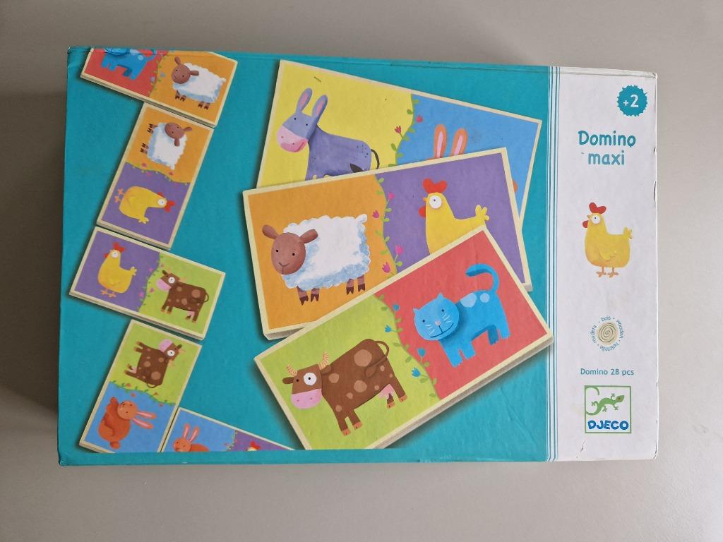 djeco domino met grote houten blokken, Kinderen en Baby's, Ophalen, Zo goed als nieuw