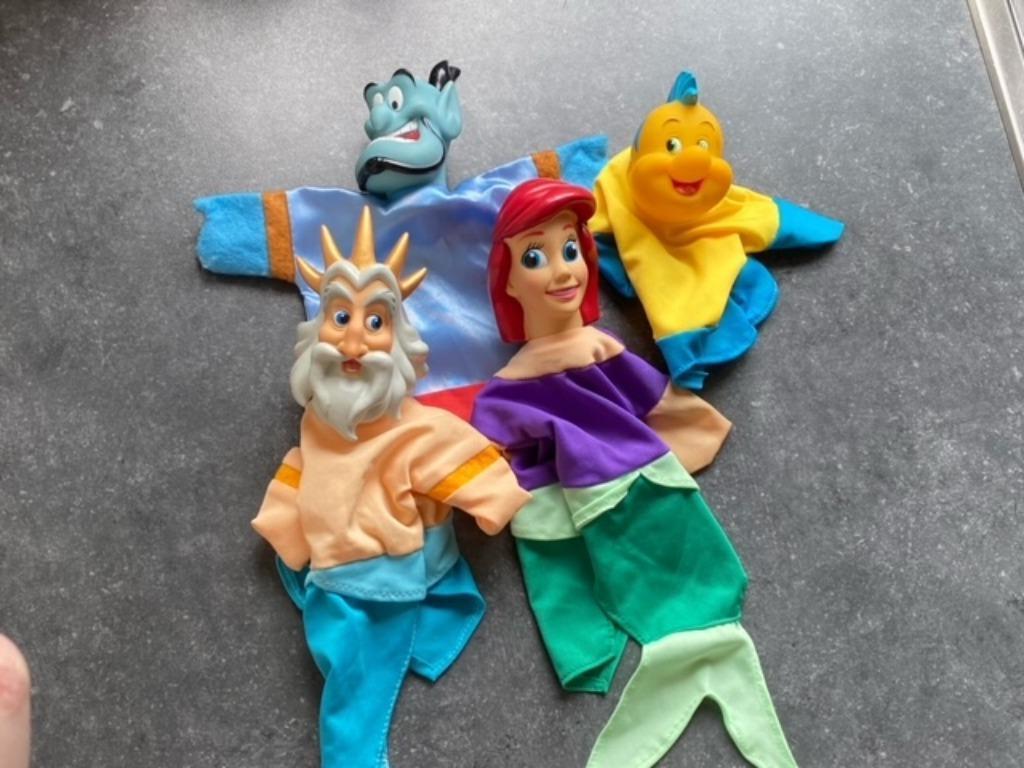 4  handpoppen Ariël, Kinderen en Baby's, Speelgoed | Poppen, Ophalen of Verzenden, Gebruikt, Overige typen