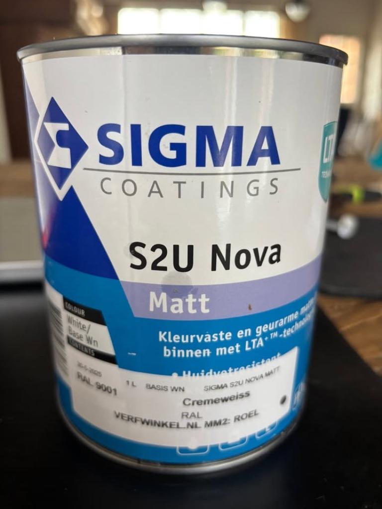 Peinture intérieure Sigma S2U Nova Matt Ral 9001, Neuf, Moins de 5 litres, Enlèvement ou Envoi, Peinture