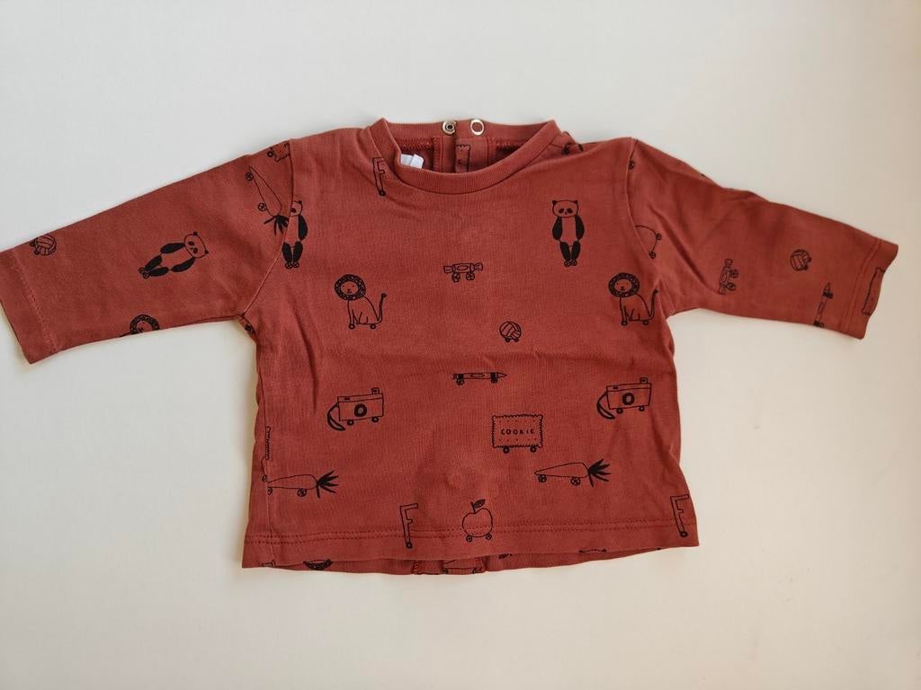 T-shirt lange mouwen maatje 1 maand, Jongetje of Meisje, Ophalen of Verzenden, Zo goed als nieuw, Shirtje of Longsleeve