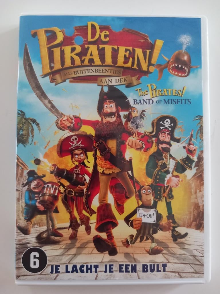 Dvd De Piraten (Animatiefilm) AANRADER, Vanaf 6 jaar, Ophalen of Verzenden, Zo goed als nieuw