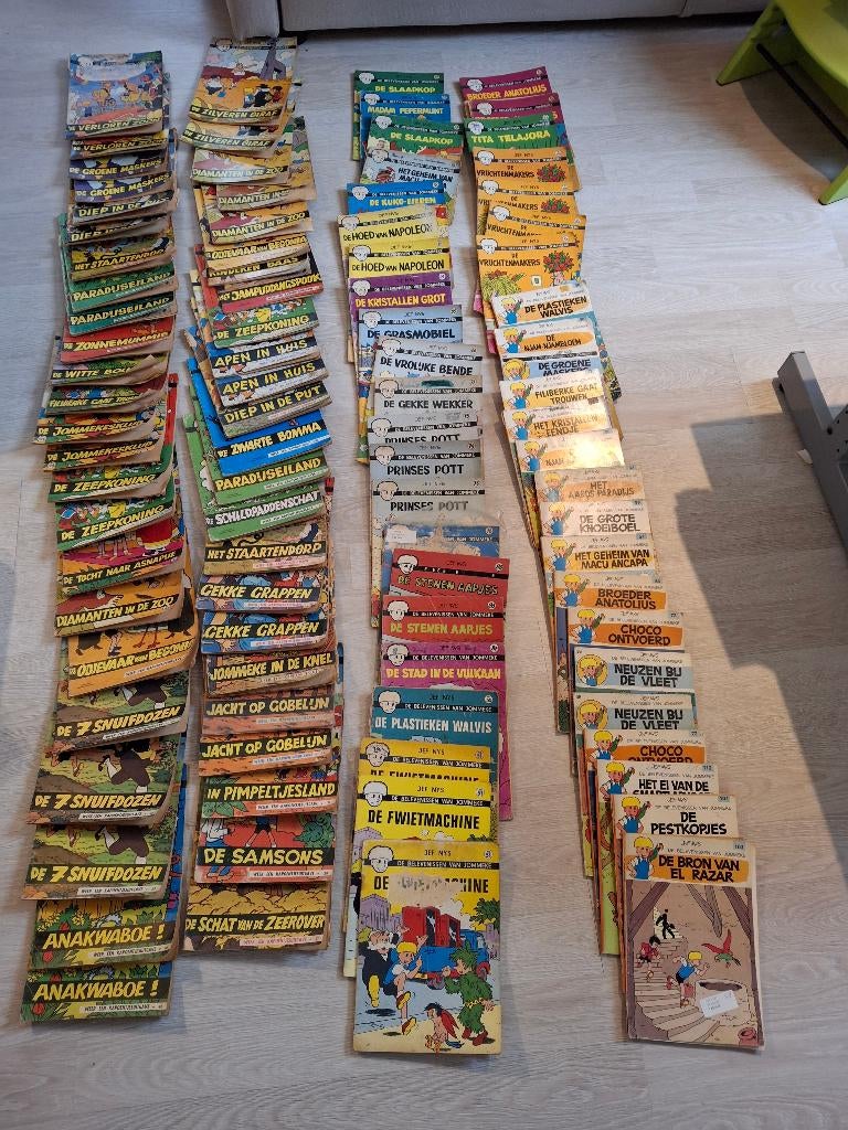 Lot van ongeveer 90 strips van Jommeke, Ophalen