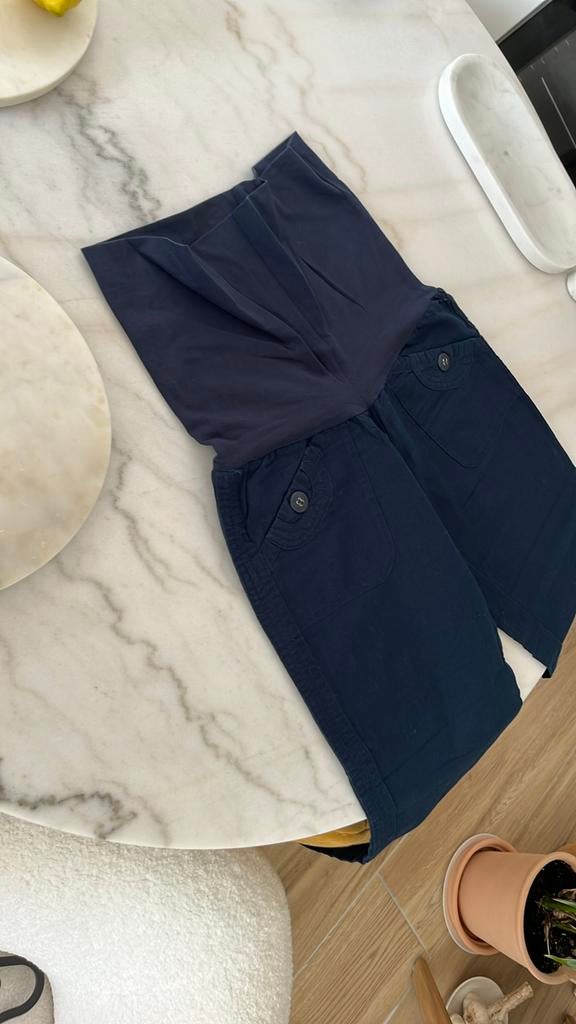 Pantalon lin bleu marine S neuf mango, Neuf, Bleu