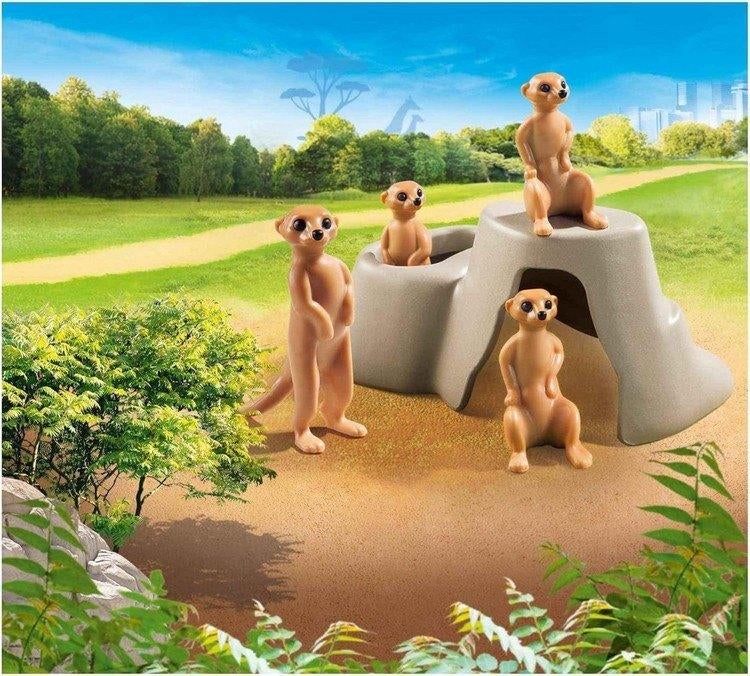 Playmobil - set 70349 - Kolonie stokstaartjes, Ophalen, Zo goed als nieuw, Complete set