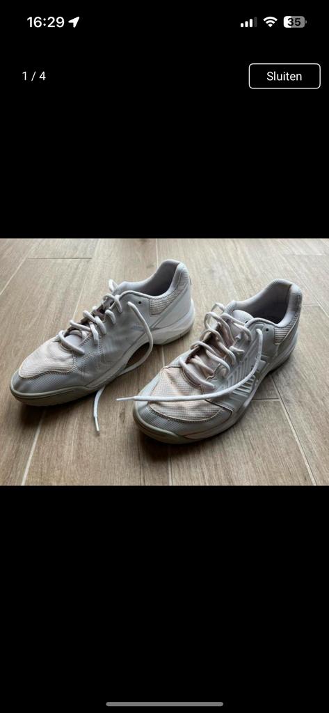 Asics tennisschoenen wit maat 44, Ophalen of Verzenden, Zo goed als nieuw