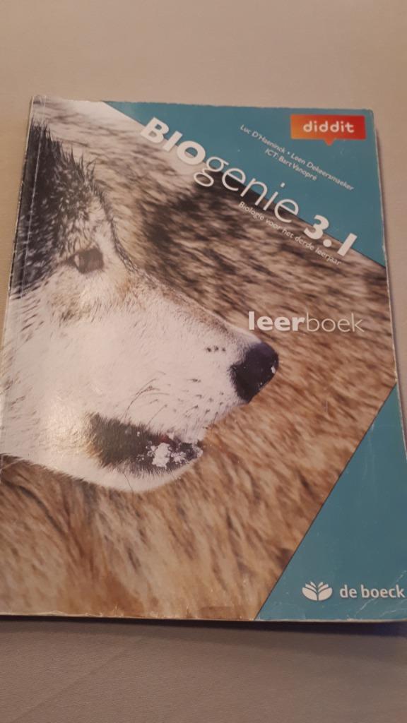 BIOLOGIE - BIOGENIE 3.1LEERBOEK - DE BOECK in zeer goede st, Livres, Enlèvement, Biologie
