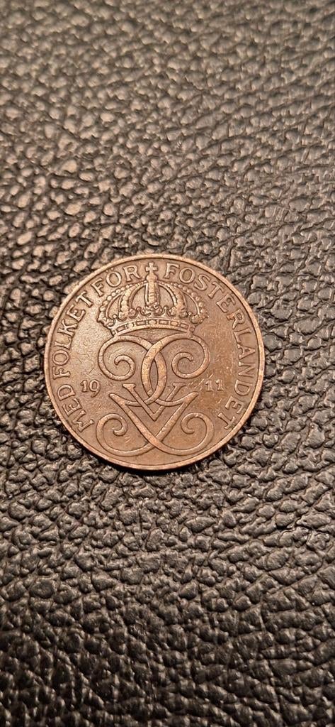 #4#  Zweden 5 ore 1911  groot kruis, Ophalen of Verzenden