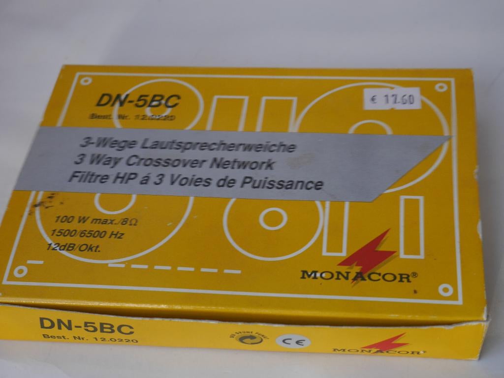 MONACOR DN--5BC Filtre HP 3 voies de Puissance, Enlèvement ou Envoi, Neuf, 60 à 120 watts